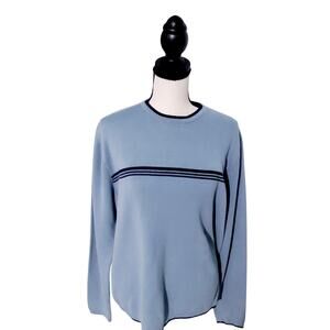 Geoffrey Beene Blue Heavyweight Sweater Size Medium Office Outdoorsy Skiing